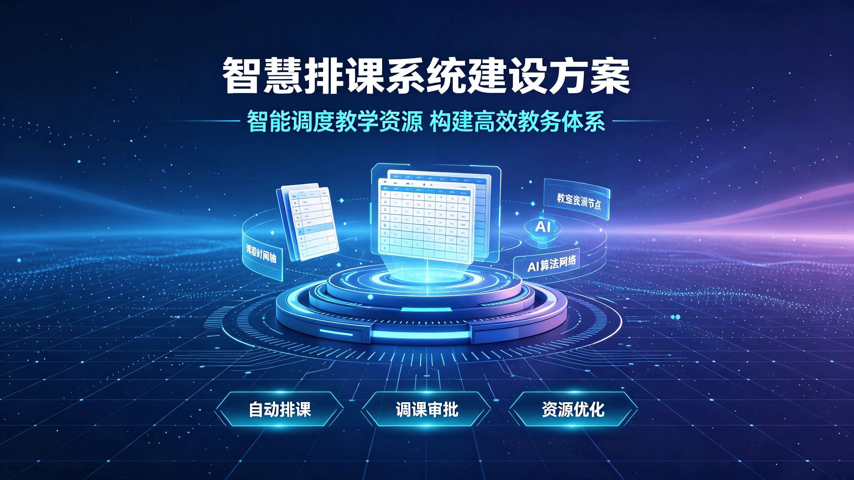 智排课・优教学・强管理 —— 校园智慧排课综合解决方案